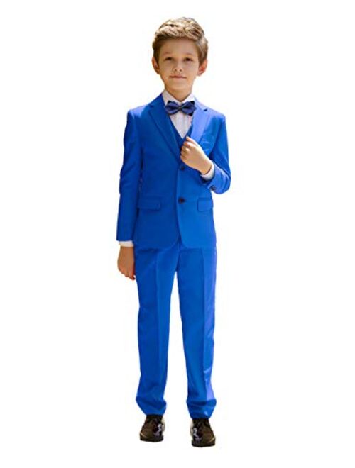 SaiLiiny Boys Formal Suit Toddler Slim Fit Plaid Suits for Boy Blue Tuxedos