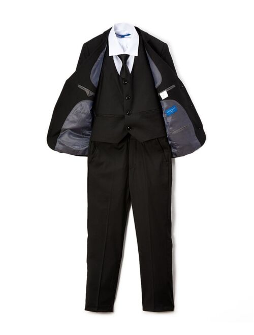 Perry Ellis Toddler Boy's 5-Piece Shirt, Tie, Jacket, Vest and Pants Solid Suit Set