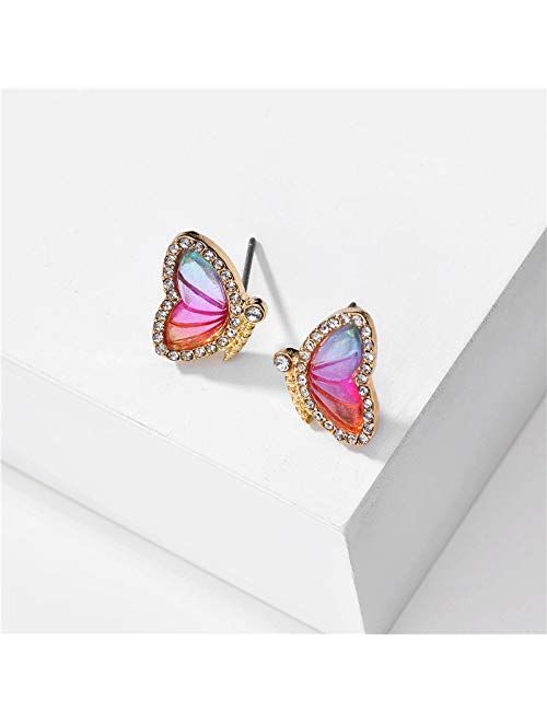 Moepapa Butterfly Earrings Sweet Insect Fashion Jewelry For Girl Women Charms Gift