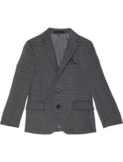 LAUREN Ralph Lauren Kids Grey Blue Plaid Suit Separate Jacket (Big Kids)