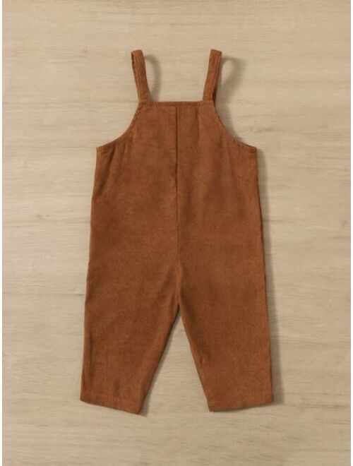 SHEIN Baby Patched Pocket Overalls Without Tee