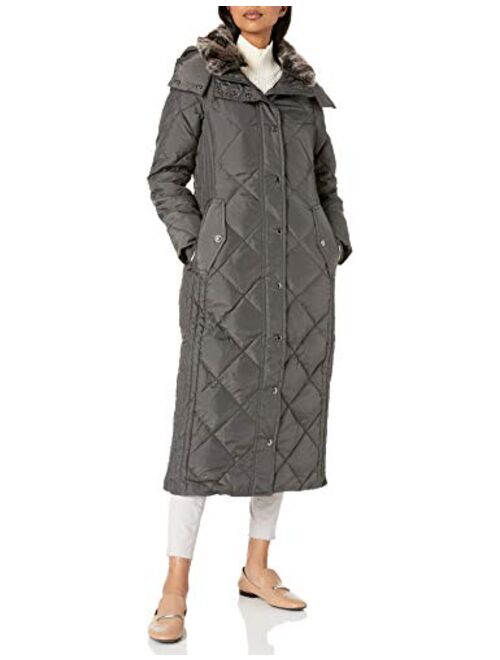 LONDON FOG Women's Diamond Down Quilting with Removable Hood