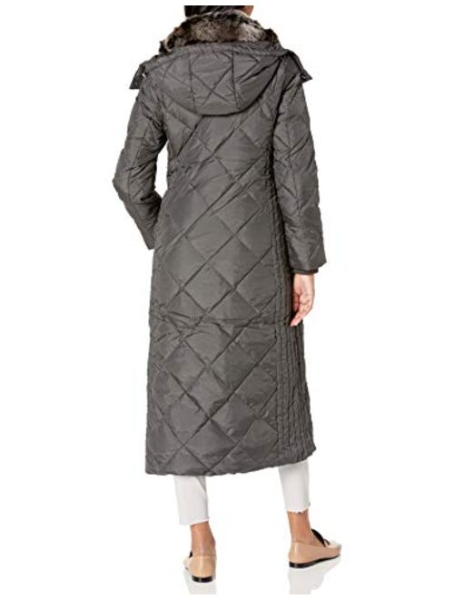 LONDON FOG Women's Diamond Down Quilting with Removable Hood