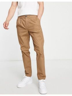 cigarette fit chinos in stone