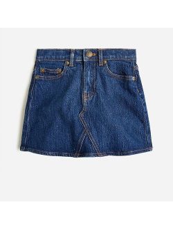 Girls' heart-pocket denim skirt