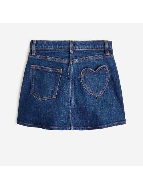 J.Crew Girls' heart-pocket denim skirt