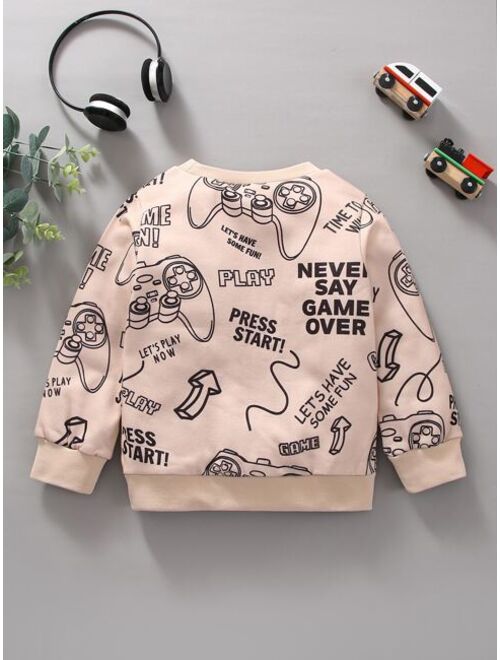 Shein Toddler Boys Slogan Graphic Sweatshirt