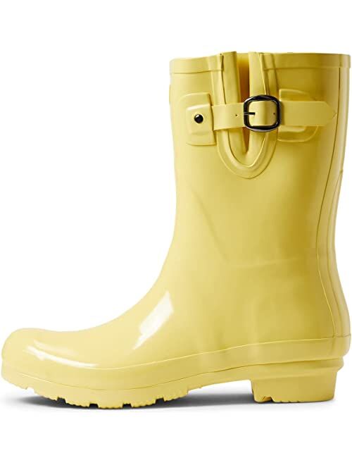 LONDON FOG Women's Tally Rubber Mid Calf Rain Boots