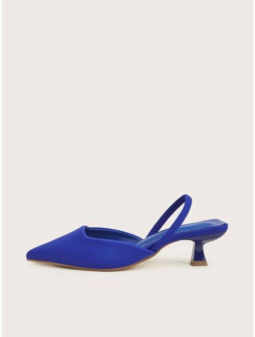 Shein Minimalist Point Toe Slingback Heels