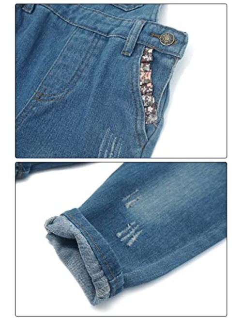 SEAUR Baby Boy Girl Denim Overalls Jeans Adjustable Straps Suspender Jumpsuit Cute Causal Fashion Romper