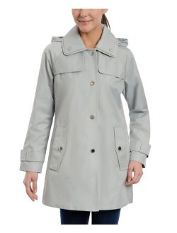 Women's Single-Breasted Hooded Raincoat