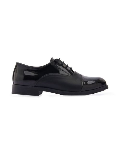 Moustache patent leather Oxford shoes