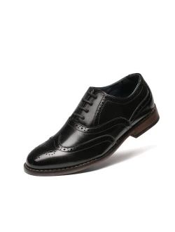 Boy's Prince-K2 Classic Oxfords Wingtip Dress Shoes