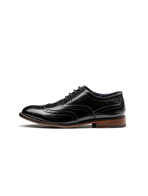 Bruno Marc Boy's Prince-K2 Classic Oxfords Wingtip Dress Shoes