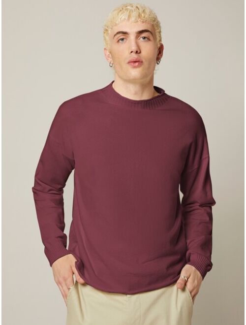 SHEIN Men Solid Ripped Sweater