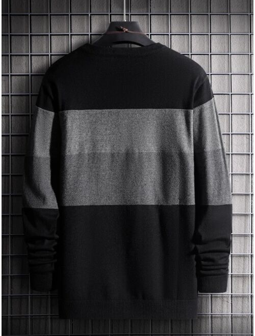 Shein Men Color Block Sweater