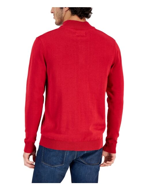 Club Room Men's Button Mock Neck Sweater, Created for Macy's