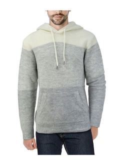 X-Ray Men's Color Blocked Hooded Sweater
