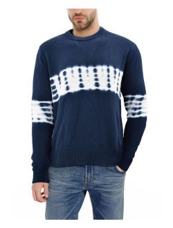 X-Ray Men's Horizontal Tie Dye Crew Neck Sweater