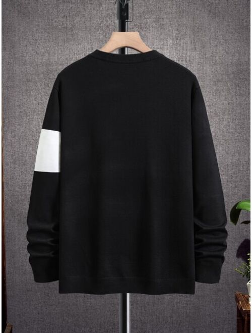 Shein Men Cut And Sew Sweater