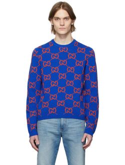 Blue Knit GG Sweater