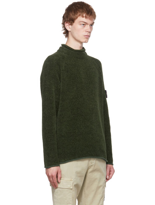 Stone Island Green Chenille Sweater