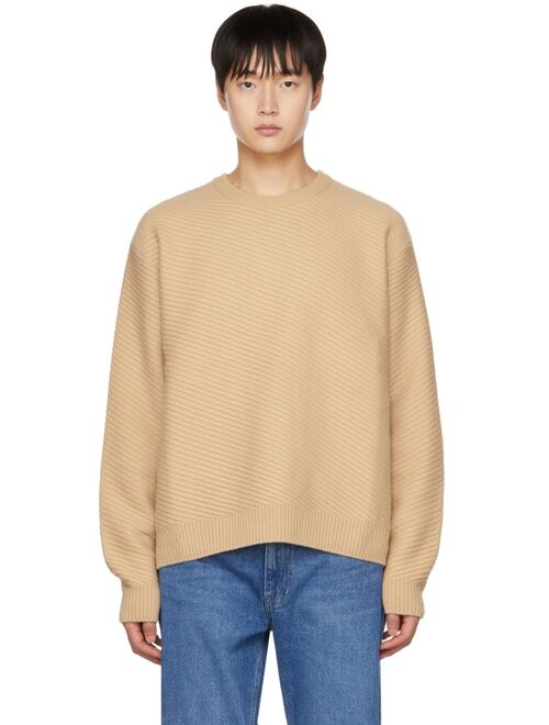 Wooyoungmi Beige Diagonal Sweater