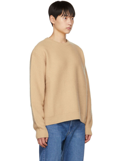 Wooyoungmi Beige Diagonal Sweater