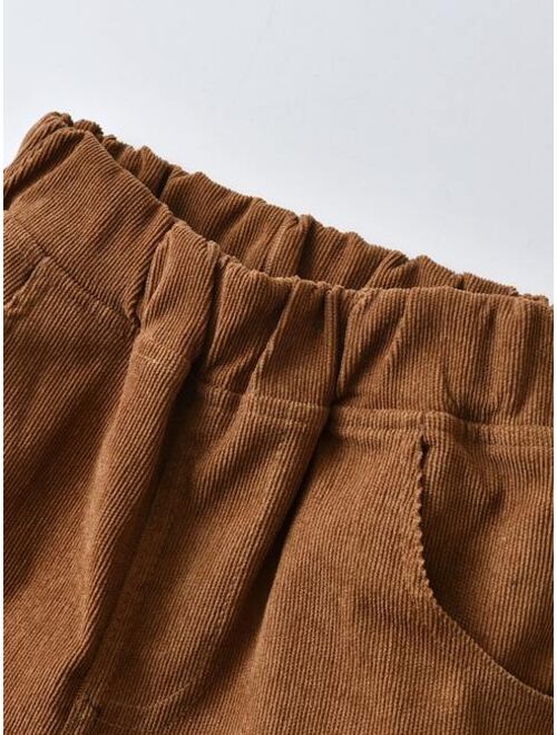 Shein Toddler Boys Elastic Waist Corduroy Pants