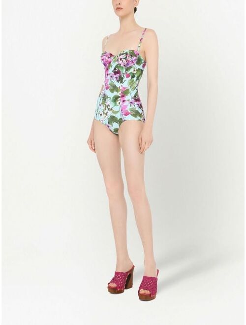 Dolce & Gabbana floral-print swimsuit