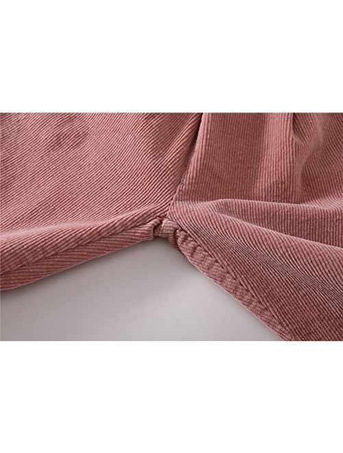 Mud Kingdom Corduroy Boys Girls Pants Plain Elastic Waist