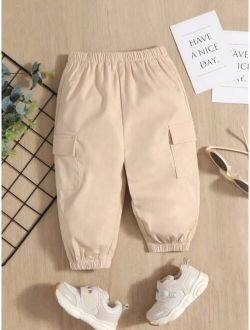 Baby Solid Flap Pocket Cargo Pants
