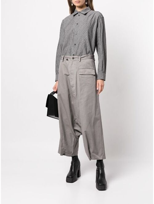 Yohji Yamamoto drop-crotch cropped trousers