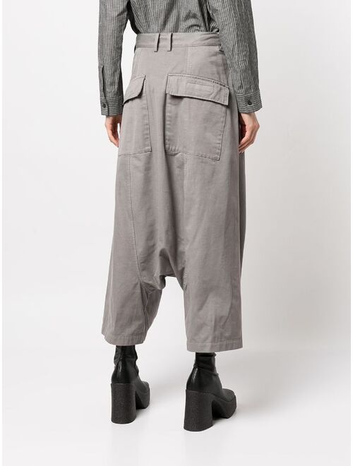 Yohji Yamamoto drop-crotch cropped trousers