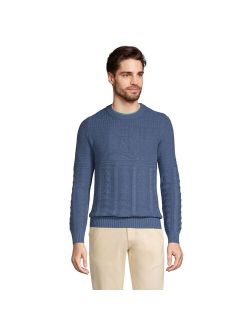 Cotton Textured Crewneck Sweater