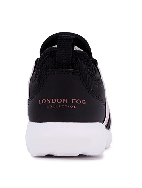 LONDON FOG Girls Angel Lane Metallic Fashion Sneaker Lace-Up Athletic Running Shoe (Big Kid - Little Kid)