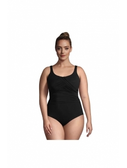 Women's Slender Carmela Tummy Control Chlorine Resistant Scoop Neck One Piece Swimsuit