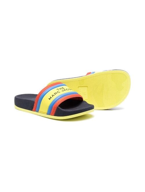 The Marc Jacobs Kids striped band pool slides