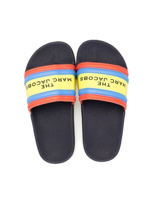 The Marc Jacobs Kids striped band pool slides