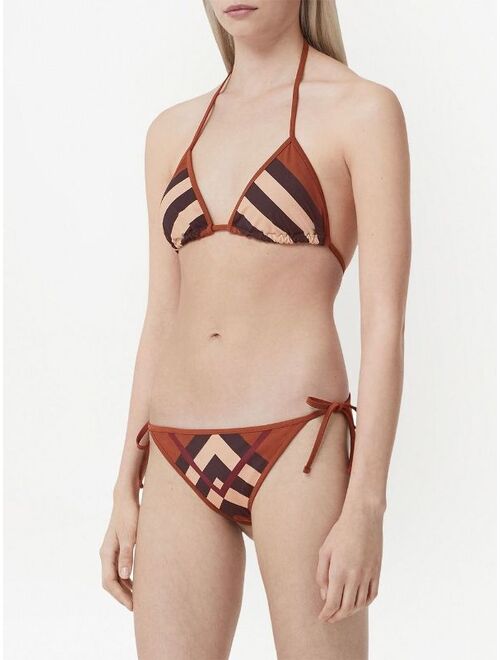 Burberry Chevron Check triangle bikini