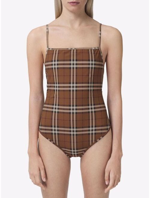 Burberry check-print one-piece