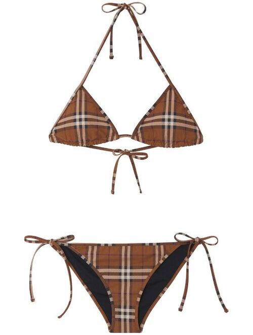 Burberry check-pattern bikini