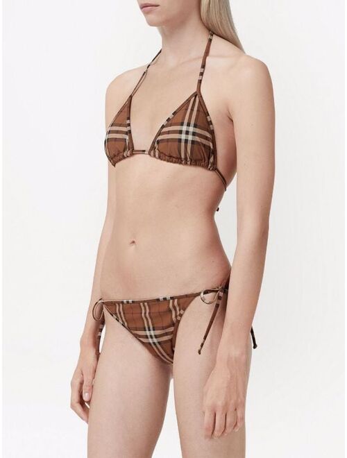 Burberry check-pattern bikini