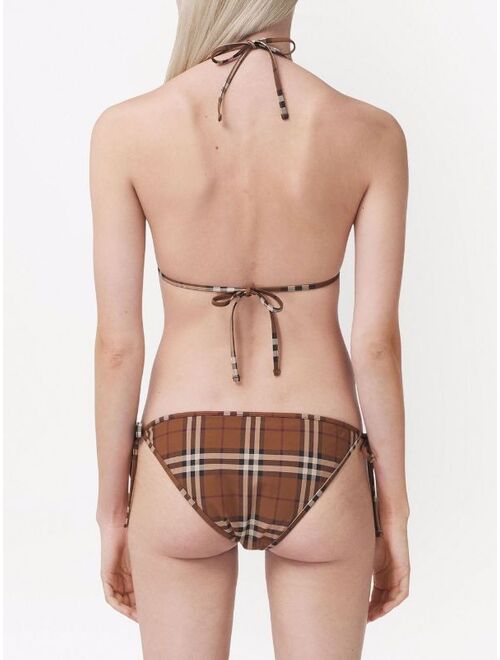Burberry check-pattern bikini