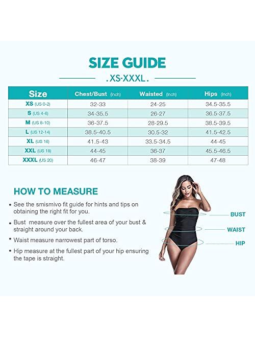 Smismivo Women's Two Piece Tummy Control Swimsuit Ruched High Waisted Bathing Suit with Vintage Bikini Top Swimwear