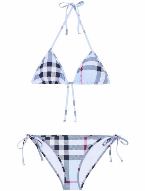 Burberry check triangle bikini