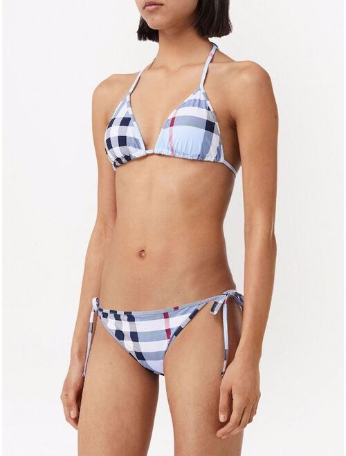 Burberry check triangle bikini