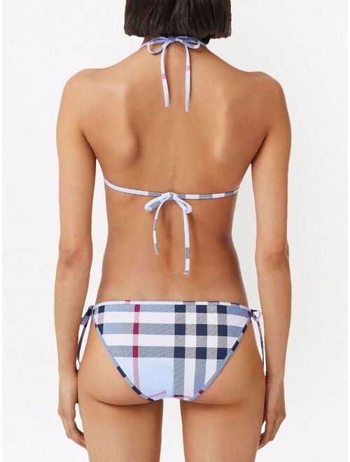 Burberry check triangle bikini