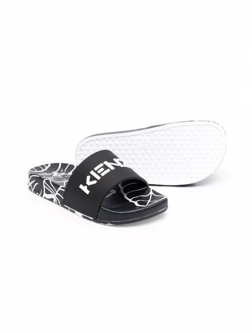 Kenzo Kids animal-print logo sandals