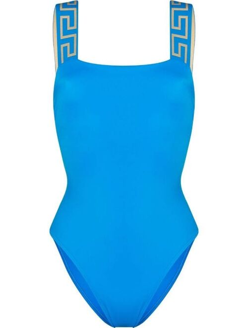 Versace Greca-pattern scoop-back swimsuit